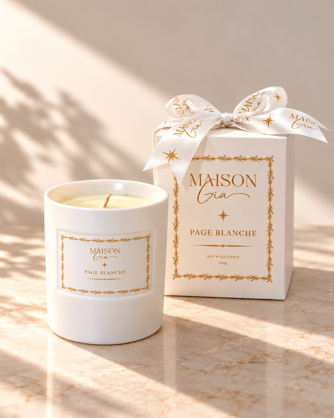 Maison Gia - Page Blanche Scented Candle - 230g